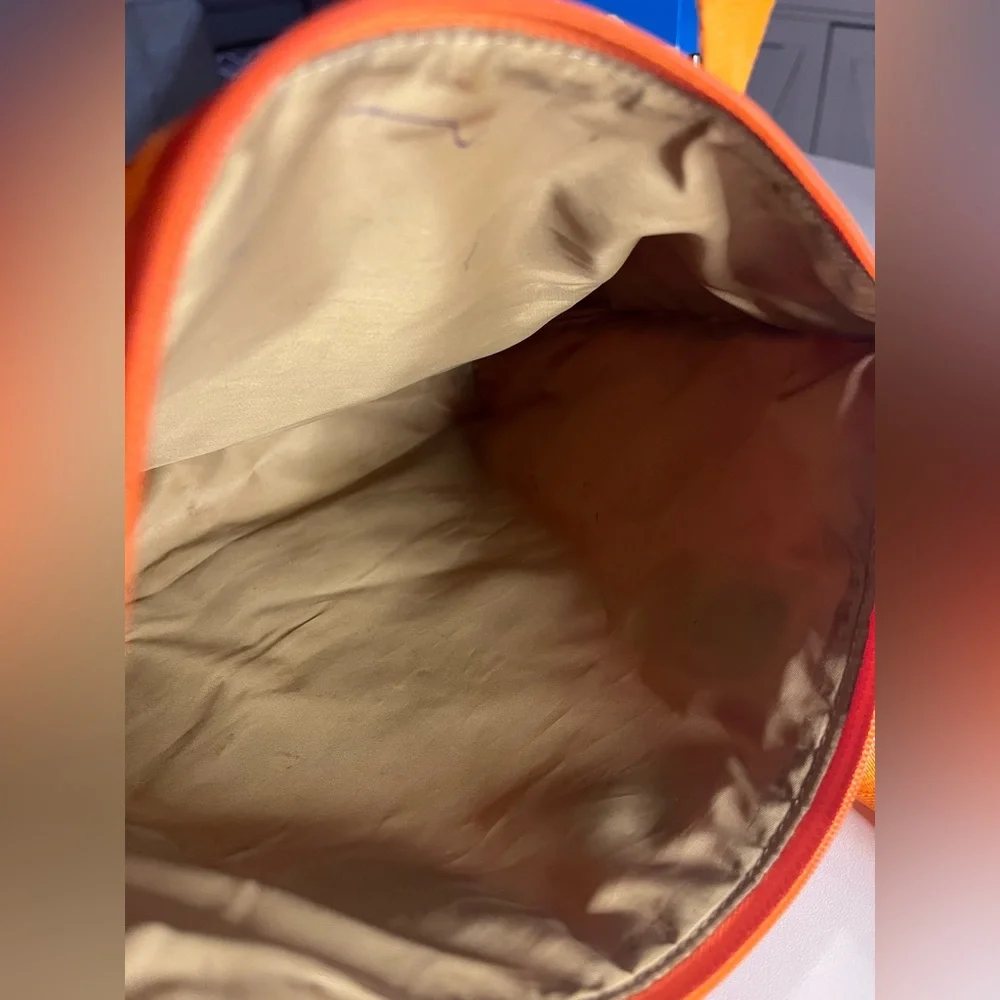 Coach Orange Nylon Tote with Unbranded Charm - Picture 9 of 11